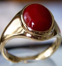 Red Coral (Moonga) Ring